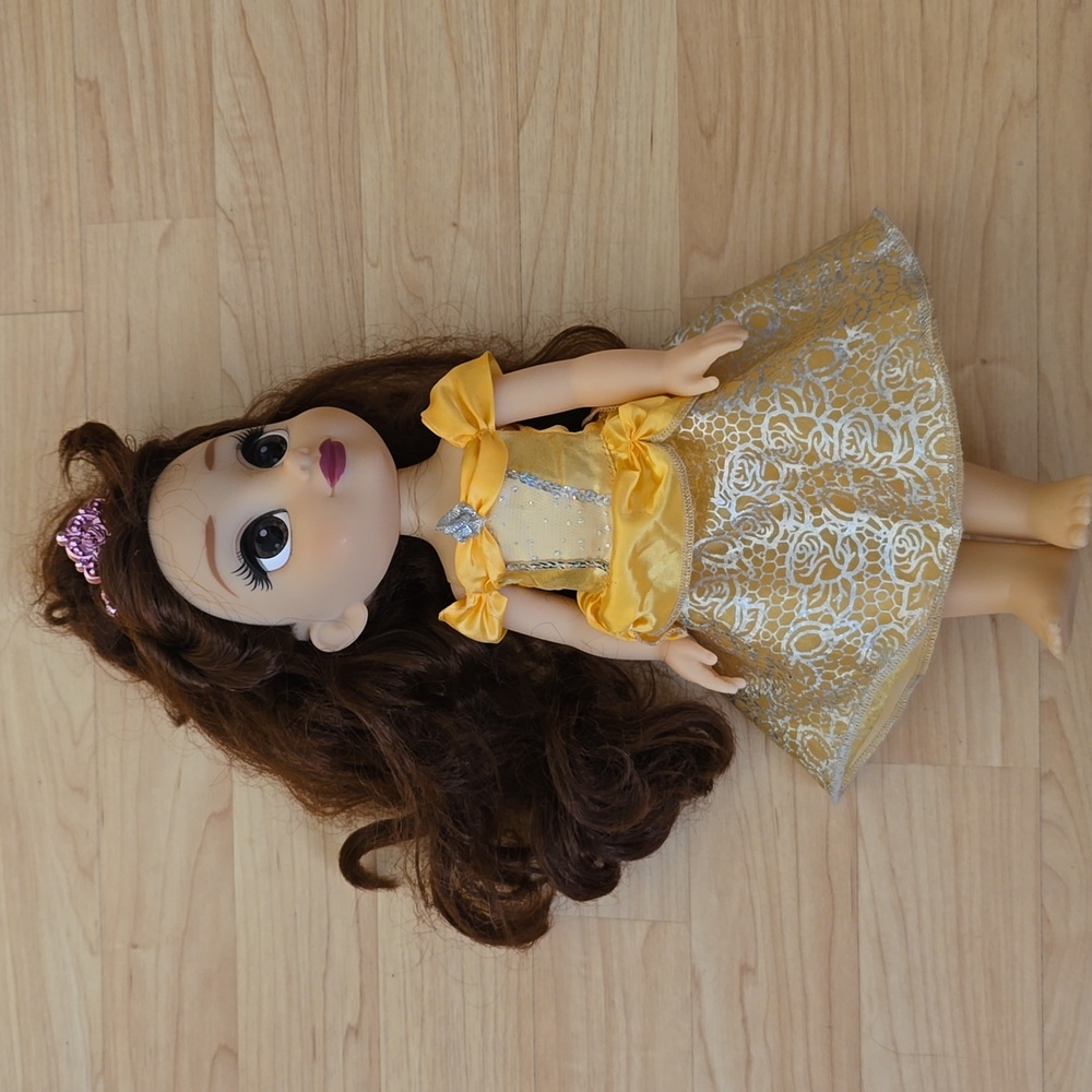 Disney Princess My Friend Belle Doll 14" Tall Includes Removable Outfit Tiara